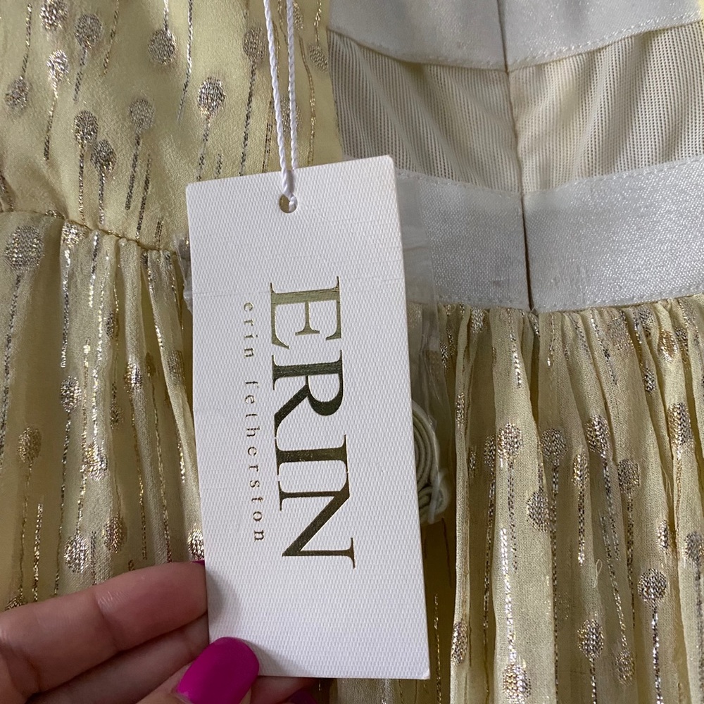 Erin Fetherston Yellow and Gold Gown NWT